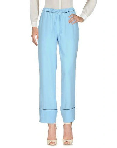 Shop Marni Casual Pants In Sky Blue