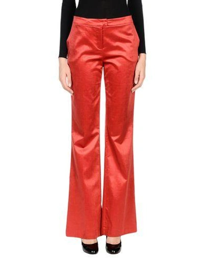 Shop Pinko Casual Pants In Red