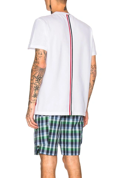 Thom Browne Pique Classic Short Sleeve Tee In White