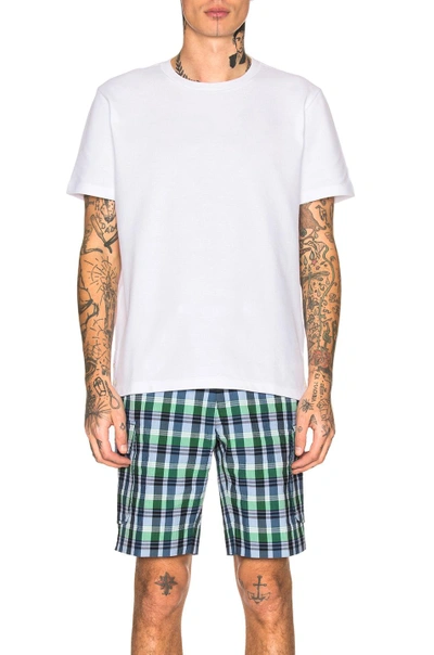 Thom Browne Pique Classic Short Sleeve Tee In White