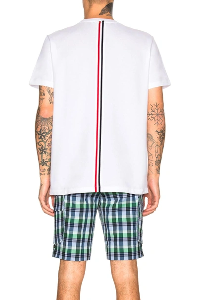 Thom Browne Pique Classic Short Sleeve Tee In White