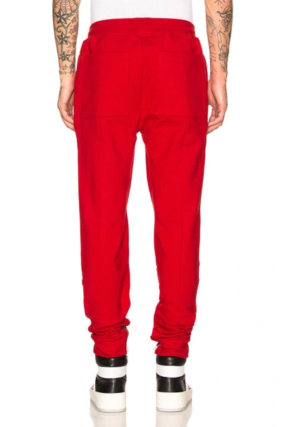 Shop Fear Of God Heavy Terry Sweatpants In Red