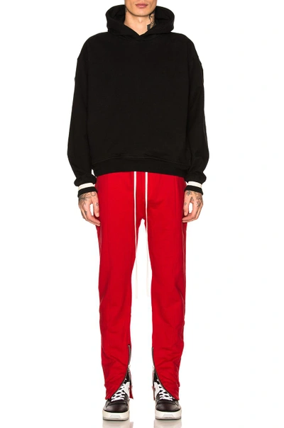 Shop Fear Of God Heavy Terry Sweatpants In Red