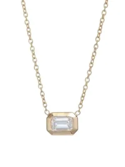 Shop Zoë Chicco Paris Diamond & 14k Yellow Gold Pendant Necklace
