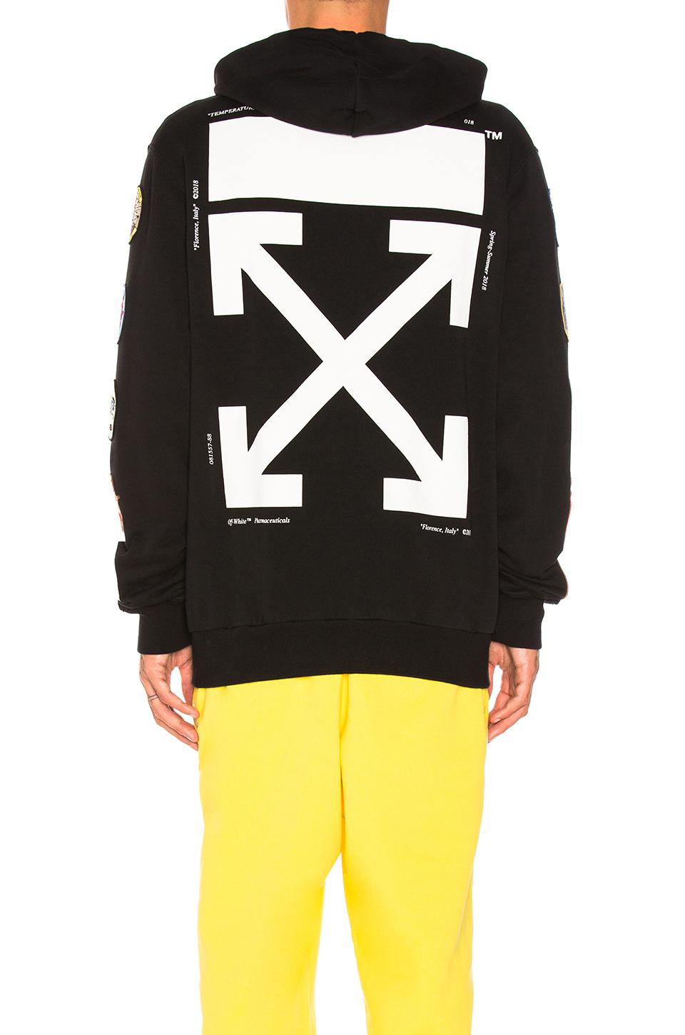 off white patch hoodie
