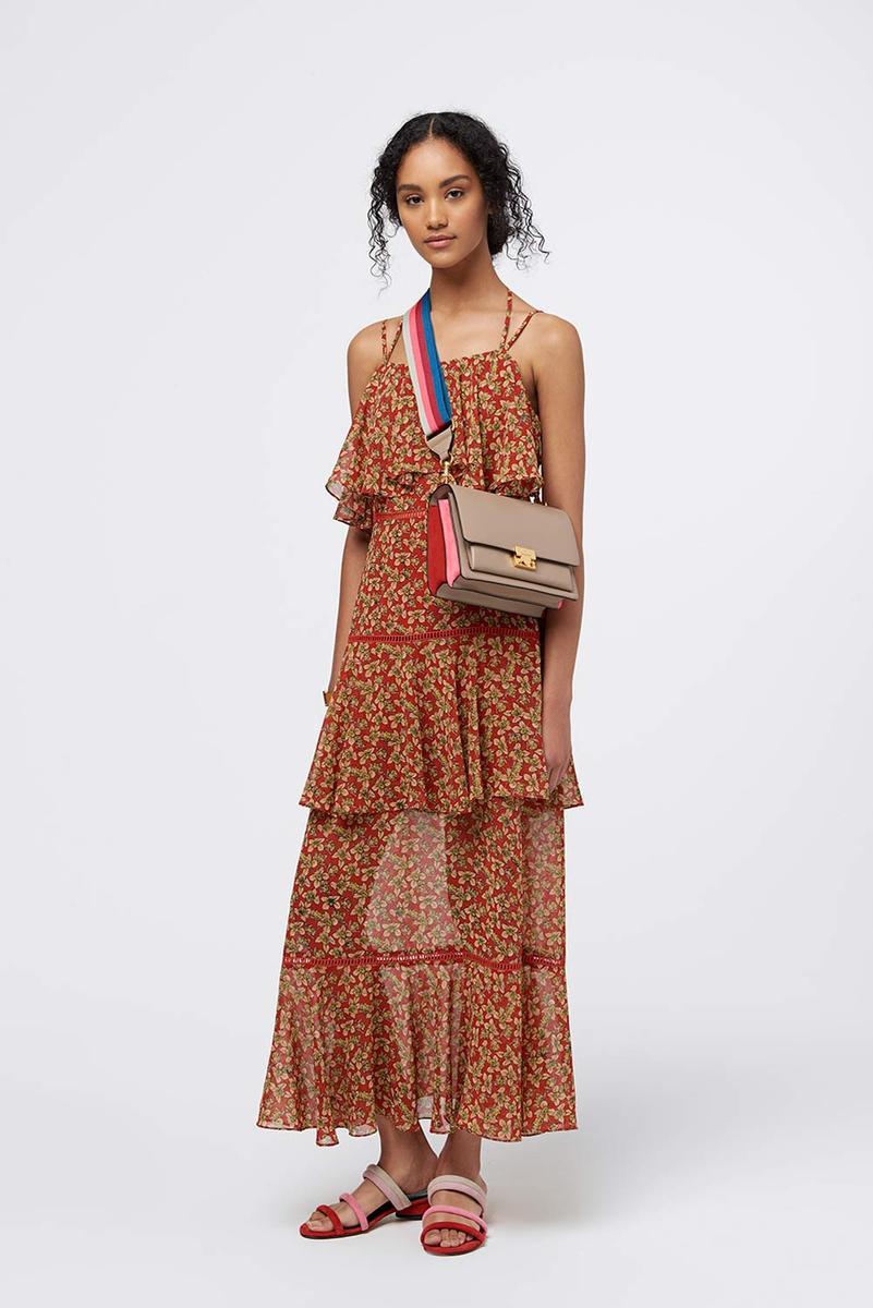 floral tiered maxi dress