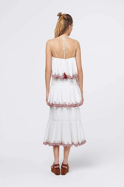 Shop Rebecca Minkoff Clarissa Dress In White/red