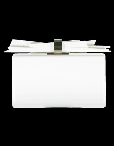 Shop Edie Parker Wolf Acrylic Clutch In White