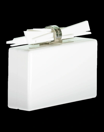 Shop Edie Parker Wolf Acrylic Clutch In White