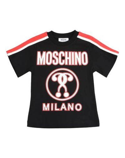 Shop Moschino Short Sleeve T-shirts In Black