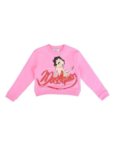 Shop Moschino Sweatshirts In Pink