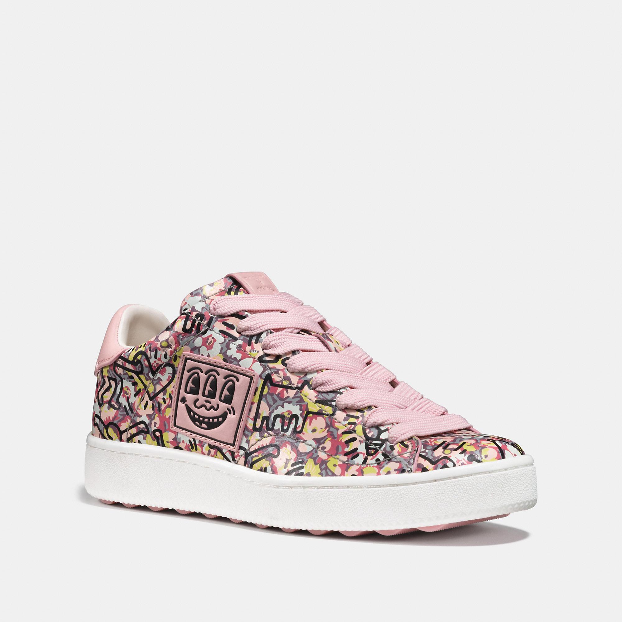coach c101 low top sneaker pink