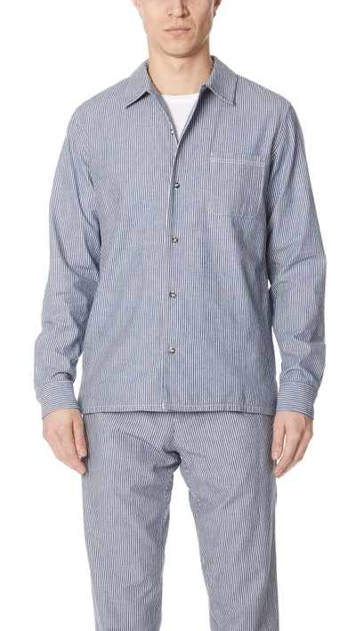 Shop A.p.c. Luca Shirt In Indigo