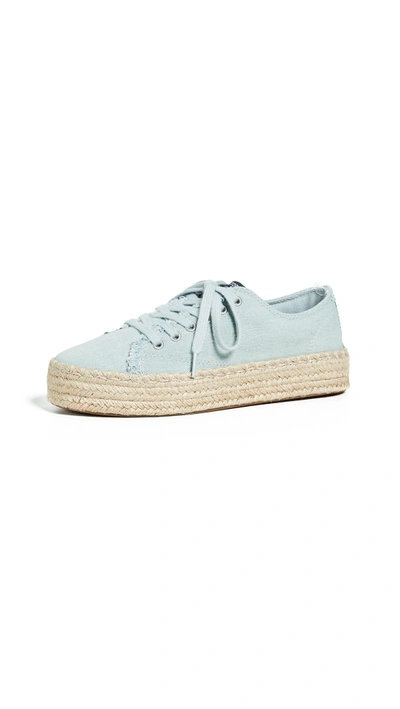 Shop Tretorn Eve Lace Up Espadrille Sneakers In Light Blue