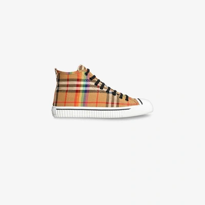 Burberry rainbow vintage check sneakers hotsell