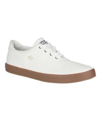 mens white sperrys