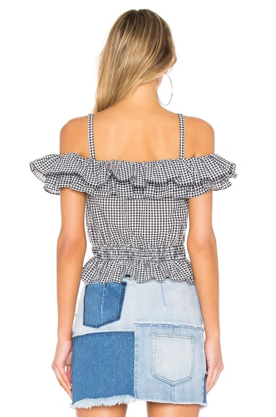 Shop Kendall + Kylie Ruffle Dixie Top In Black & White