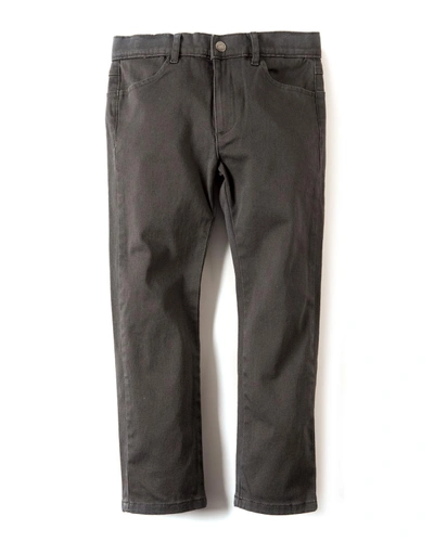 Shop Appaman Skinny Twill Pants In Black