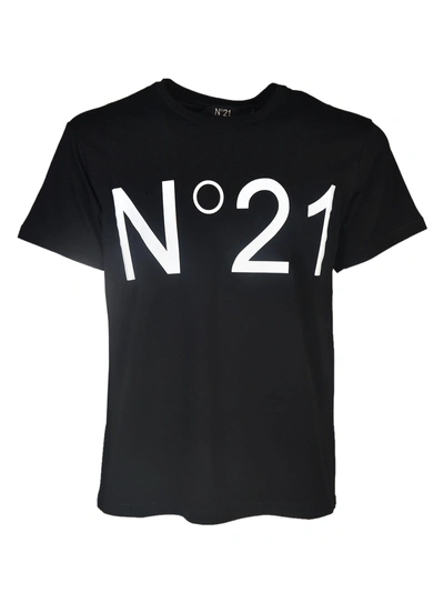 Shop N°21 Printed T-shirt In Nero