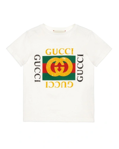 Shop Gucci Logo T-shirt In White