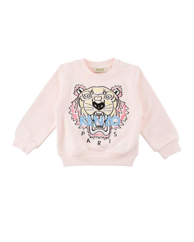 Shop Kenzo Tiger Embroidered Sweater In Pink