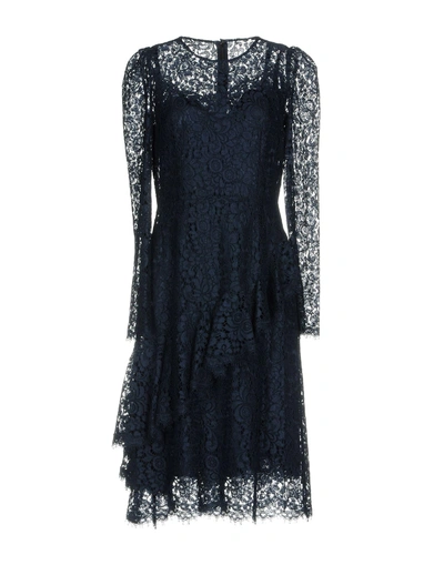 Shop Dolce & Gabbana Woman Midi Dress Midnight Blue Size 6 Viscose, Cotton, Polyamide