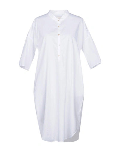 Shop Xacus Knee-length Dress In White