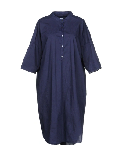 Shop Xacus Knee-length Dress In Dark Blue