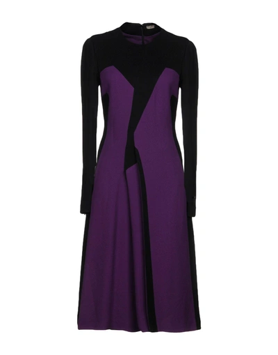 Shop Bottega Veneta Knee-length Dresses In Purple