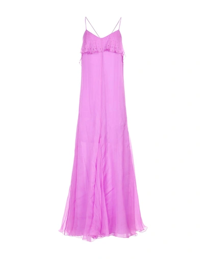 Shop Just Cavalli Long Dresses In Light Purple