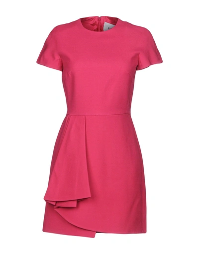 Shop Valentino Short Dresses In Fuchsia