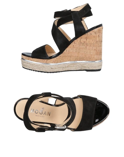 Hogan Sandals In Black