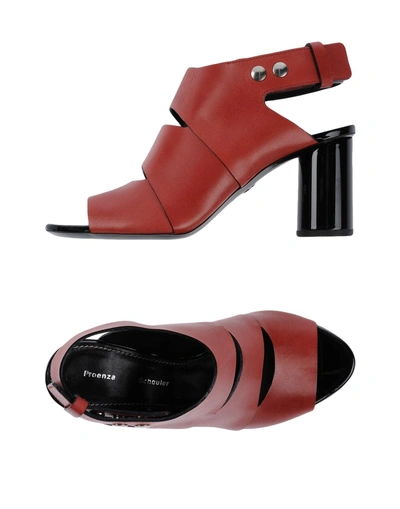 Shop Proenza Schouler Sandals In Brick Red
