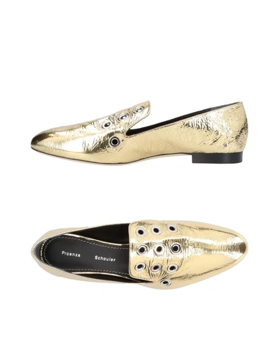 Shop Proenza Schouler Loafers In Gold