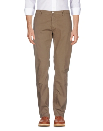 Shop Cesare Attolini Casual Pants In Khaki