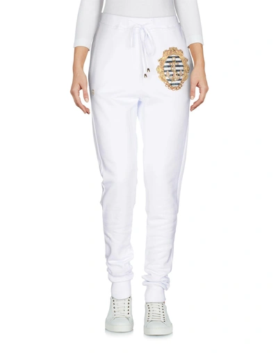 Shop Philipp Plein Casual Pants In White