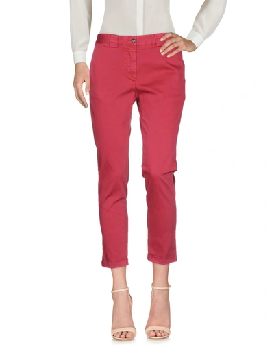 Shop Myths Casual Pants In Maroon