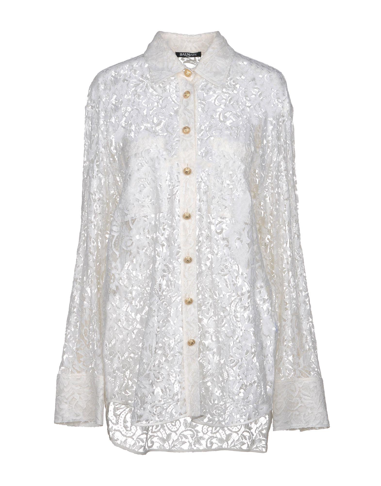 Balmain Lace Shirts & Blouses In Ivory | ModeSens