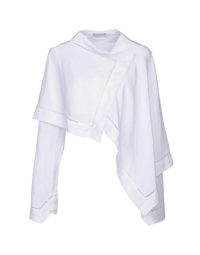 Shop Jw Anderson Linen Shirt In White