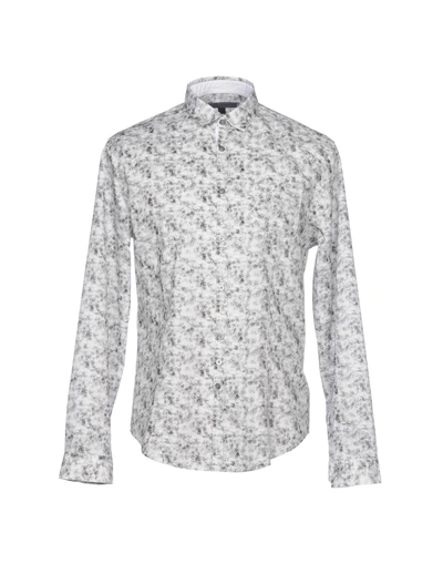 Shop John Varvatos Patterned Shirt In Light Grey