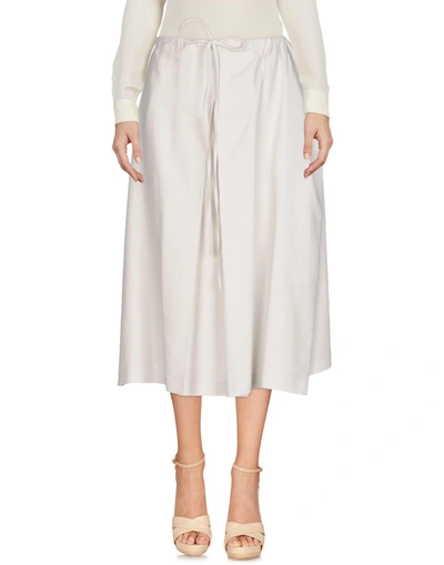 Shop Jil Sander 3/4 Length Skirts In Light Grey