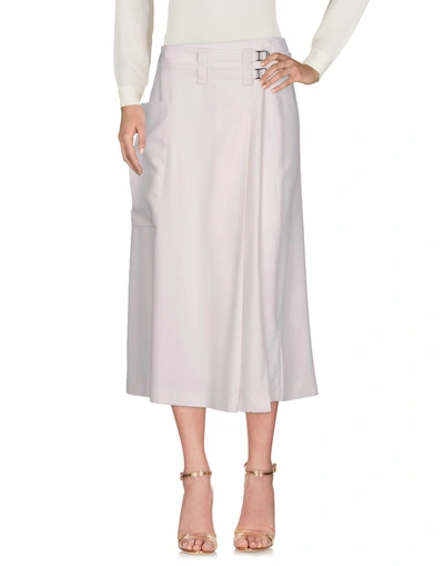 Shop Bottega Veneta 3/4 Length Skirt In Beige