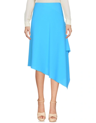Shop Cedric Charlier Knee Length Skirt In Turquoise
