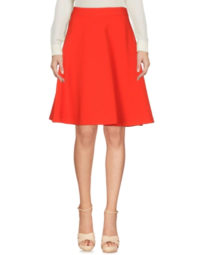 Shop Diane Von Furstenberg Knee Length Skirt In Red
