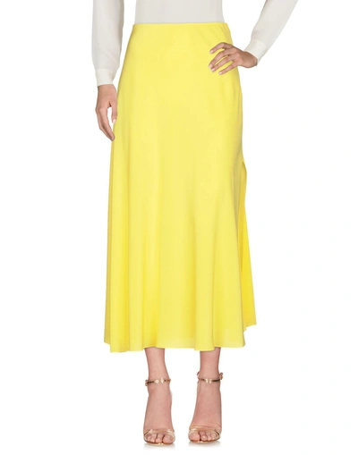 Shop Cedric Charlier Long Skirts In Yellow