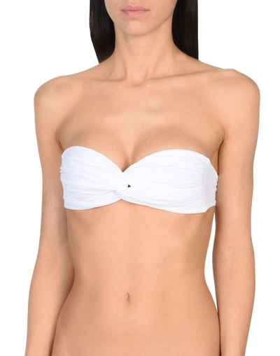Shop Norma Kamali Bikini Tops In White