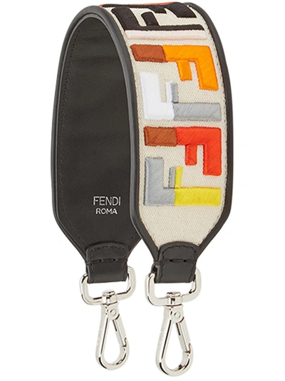 Shop Fendi Ff Logo Mini Strap You In Multicolour