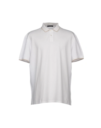 Shop Ermenegildo Zegna Polo Shirts In White