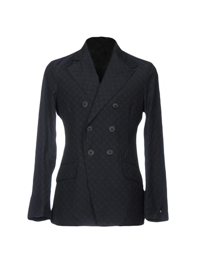 Shop Giorgio Armani Suit Jackets In Dark Blue