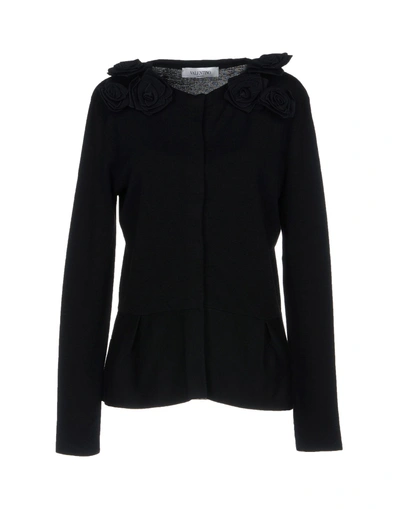 Shop Valentino Cardigan In Black